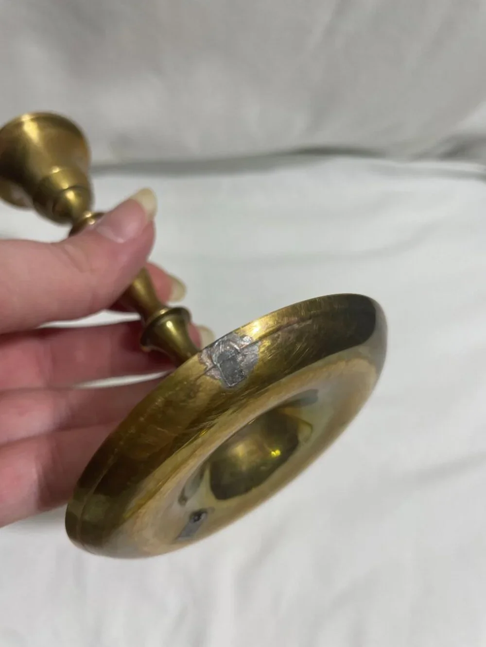 Vintage Solid Brass Candlestick Holder Made in India Single Taper Candle 5.5